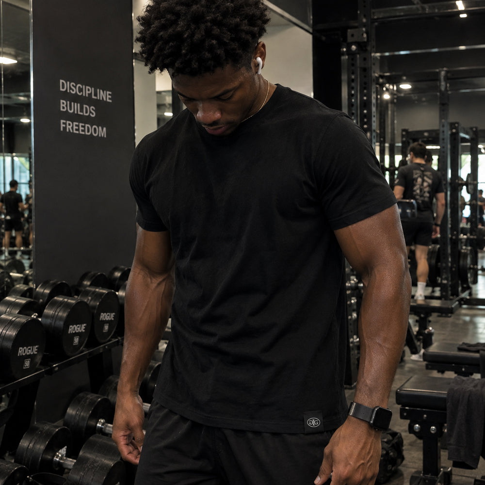 An athlete in a GLADIUS tee