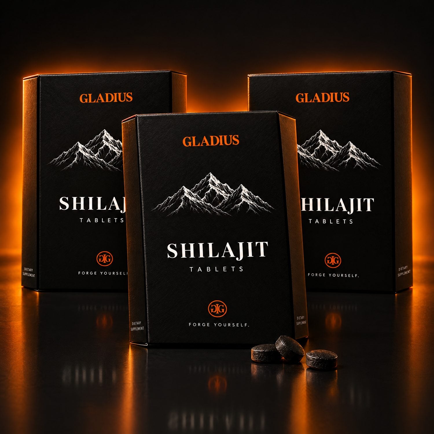 Three GLADIUS Shilajit boxes: the 90-day supply